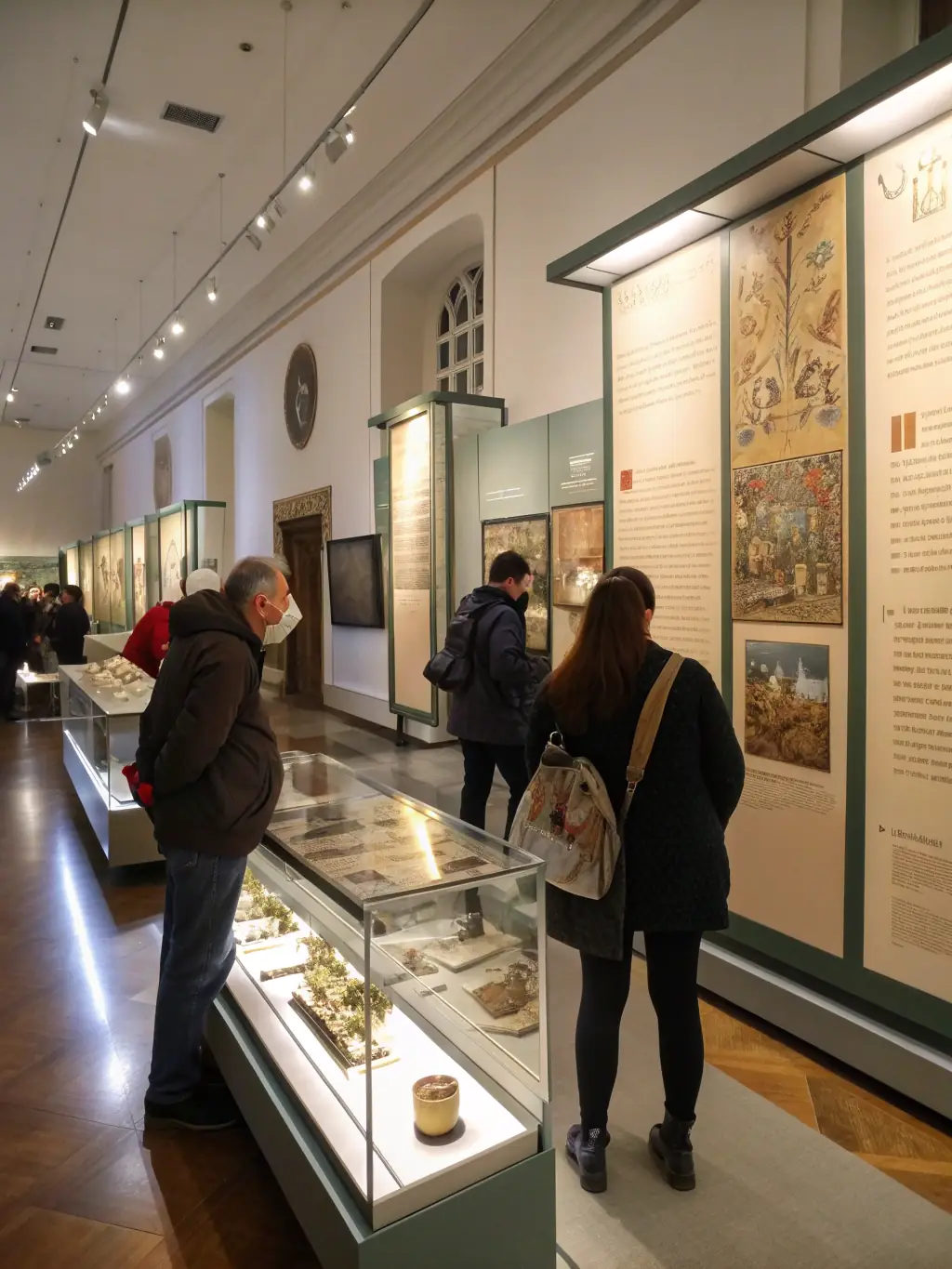 A captivating image of an exhibition featuring vintage film posters and equipment, attracting visitors interested in exploring the evolution of cinema at MON CHER PATRIMOINE.